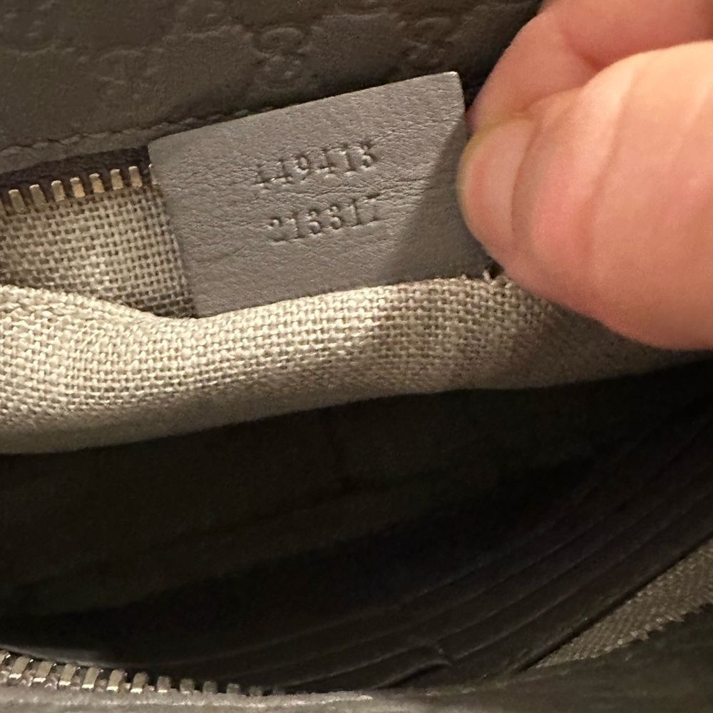 Gucci Bree Gray Leather Crossbody Bag - Picture 7 of 12